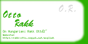 otto rakk business card